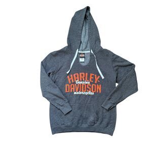 2014 Harley Davidson Women's Pullover EL Paso TX EUC Charcoal Gray Orange